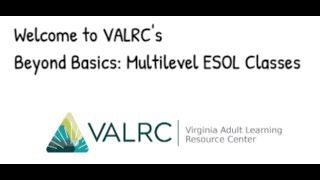 Beyond Basics Multilevel ESOL Classes Video