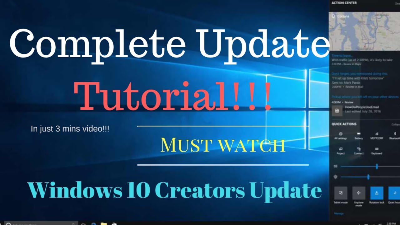 Windows 10 Creators Update | Complete Process | Latest Build | 2017 ...