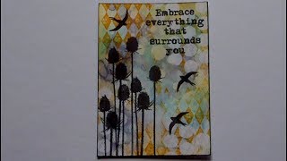 Mixed Media ATC - Embrace Everything