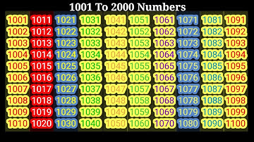 1001 To 2000 Numbers ll Colourful Numbers ll 1001 To 2000 Numbers Learn By Music On Youtube-blocks💥😍