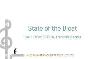 State of the Bloat - TAHT Dave, BORSIK Frantisek (Frank)