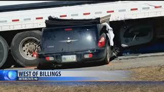 Two injured in I-90 crash between Billings and Laurel