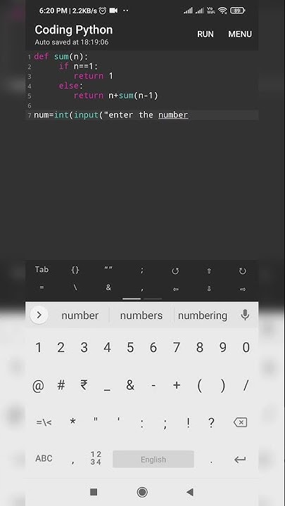 Python program for printing the sum of numbers from 1 to n using ...