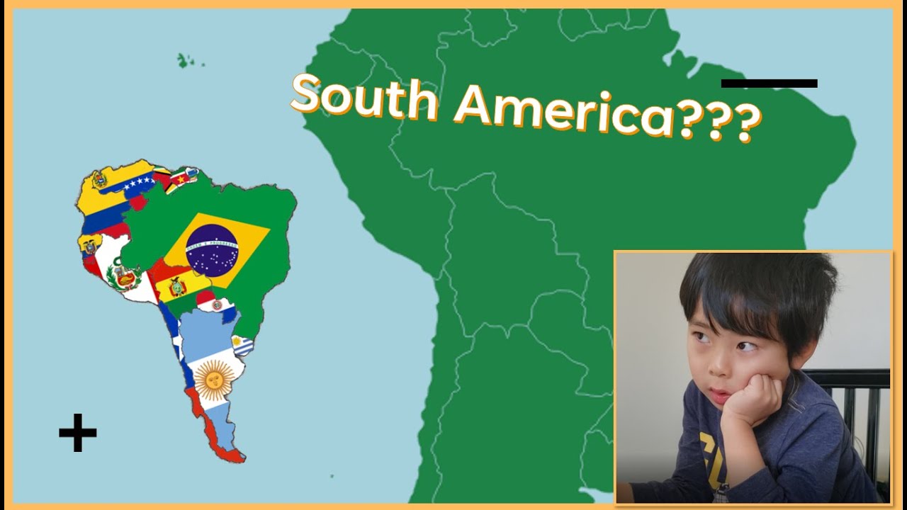 GEOGRAPHY CHALLENGE! kid challenged to name all countries in South