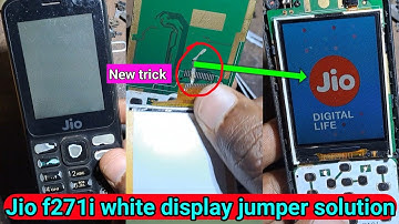 jio f271i white display jumper solution✅️jio f271i white display solution