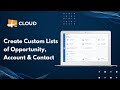 Create custom lists of opportunity account  contact in eva cloud  window  door design software