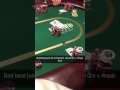 Bad Beat Poker Jackpot Triggered at Harrahs Atlantic City. Sick Hand Quad Queens vs Royal Flush