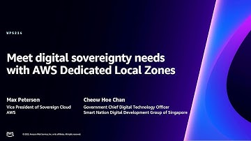 AWS re:Invent 2023 - Meet digital sovereignty needs with AWS Dedicated Local Zones (WPS214)