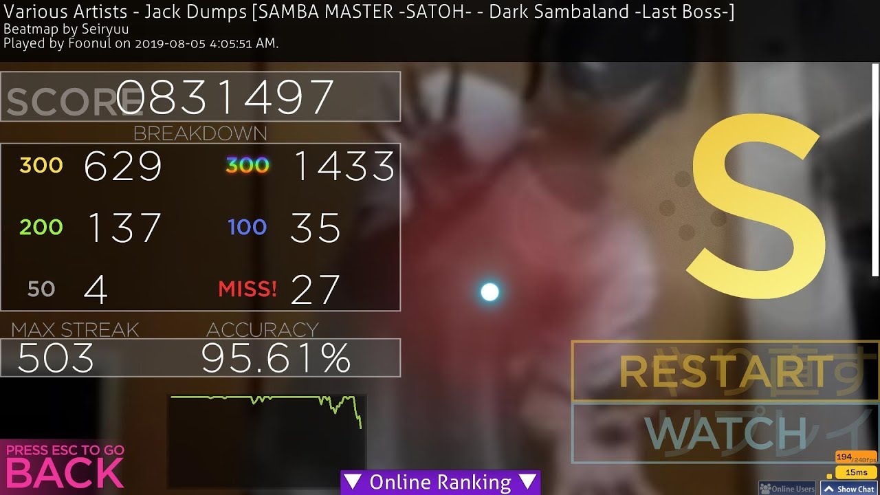 osu!mania - Jack Dumps [SAMBA MASTER -SATOH- - Dark Sambaland -Last ...