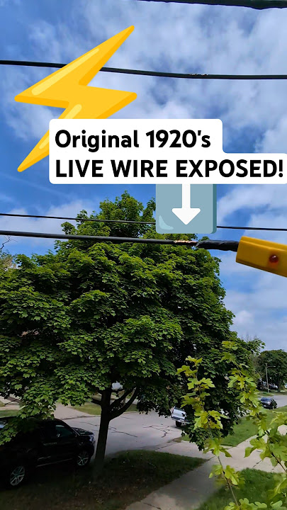 ⚡1920's ORIGINAL LIVE WIRE EXPOSED#electric#youtubeshorts#shortvideo#shorts#realestate#viral#wire