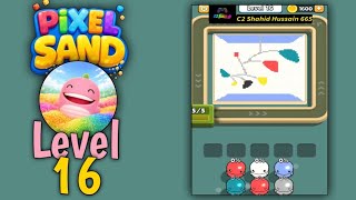 Pixel sand: Color flow level 16 | all parts gameplay walkthrough solution