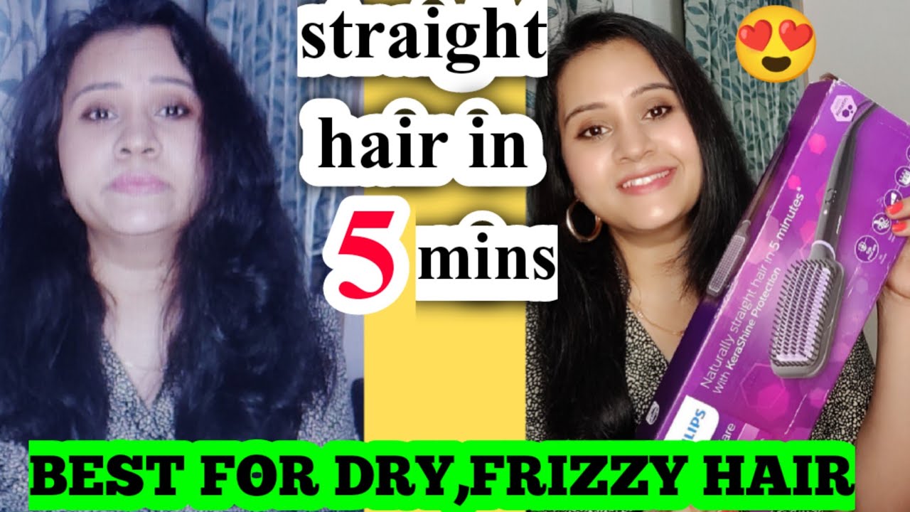 PHILIPS HAIR STRAIGHTENING BRUSH( BHH880/10 )🔴 LIVE REVIEW/For Dry,frizzy and bushy hair YouTube