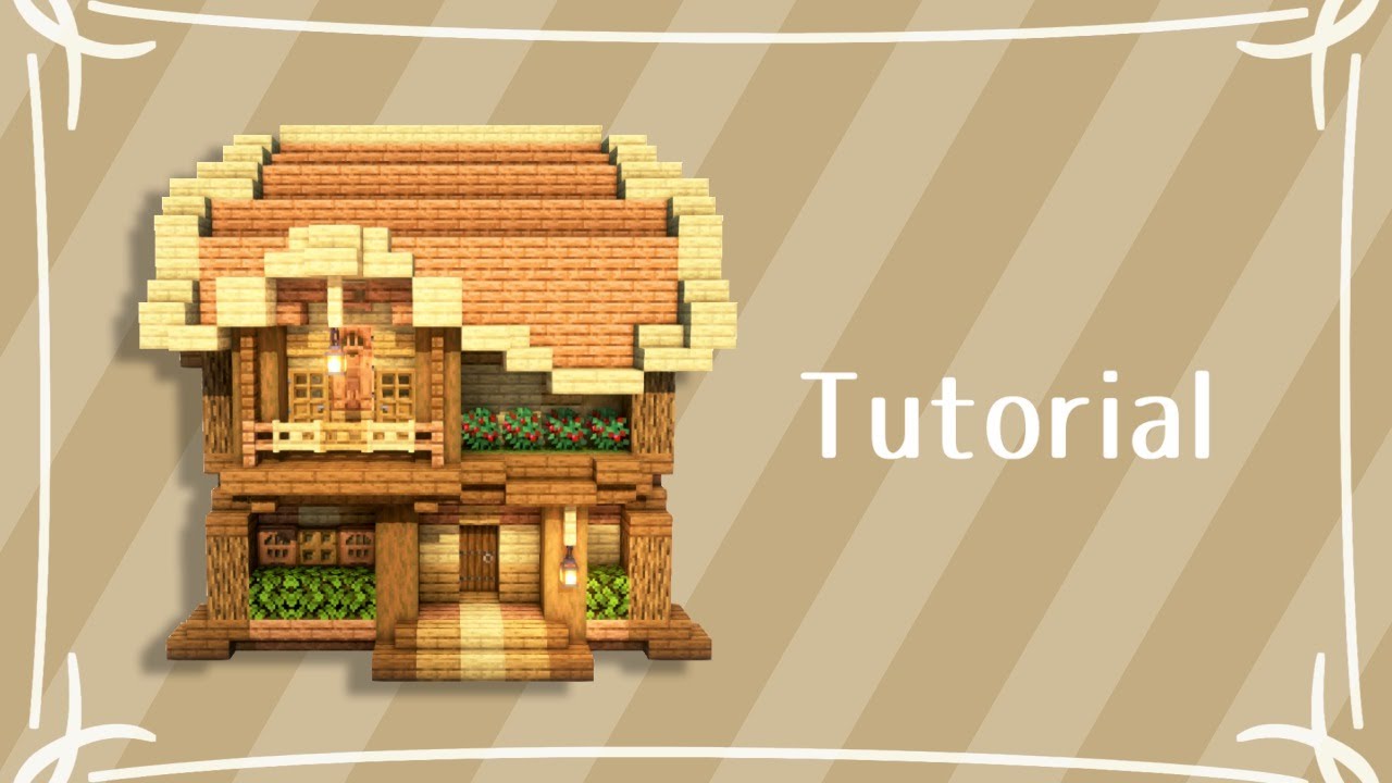 Minecraft: Small House Build Tutorial ≫ Cute Pink Wooden Design - YouTube