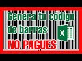 ✅Como hacer un CÓDIGO de BARRAS en EXCEL [GRATIS😲] 2022