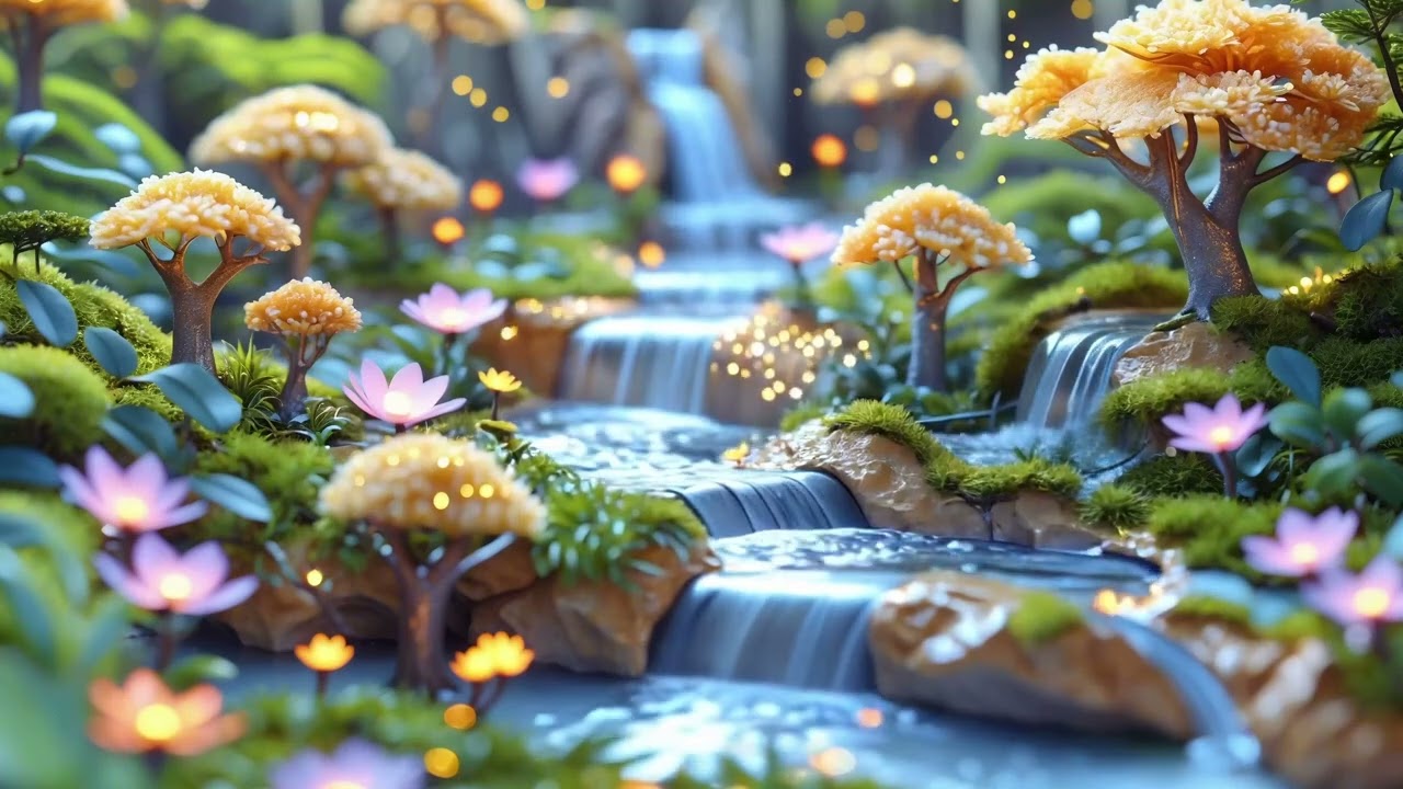 Relaxing Sakura Stream Sounds 🌺 | Calming Forest Water & Relaxing Background Music