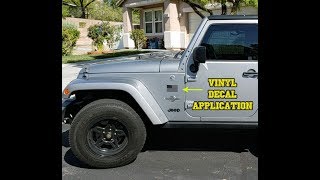 2014 Jeep Wrangler Freedom Edition JK- Vinyl Decal Application - American Flags
