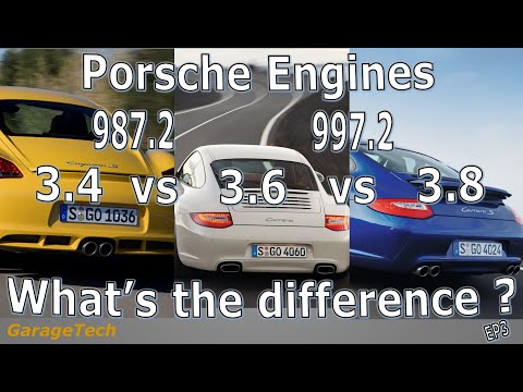 포르쉐 엔진, Cayman/Boxster VS 911 Carrera 3.4 대 3.6 대 3.8 차이점은 무엇입니까? 987.2 997.2