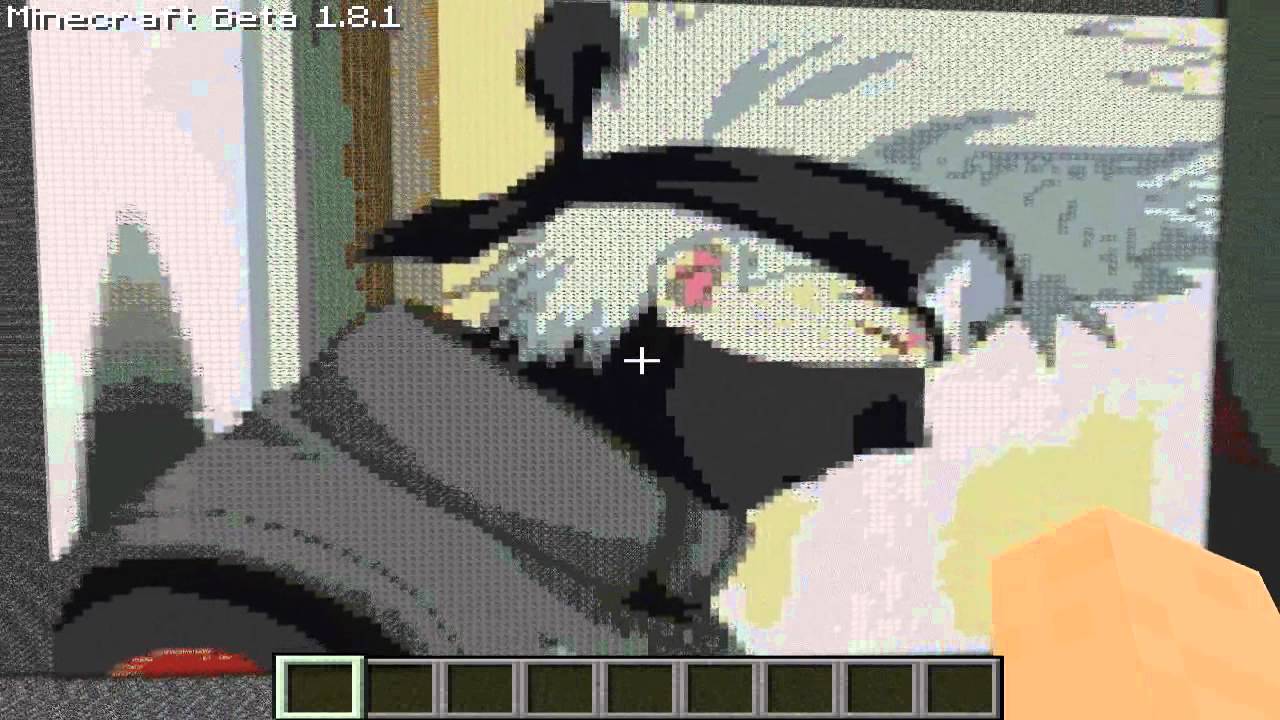 Kakashi In Minecraft Pixel Art Youtube