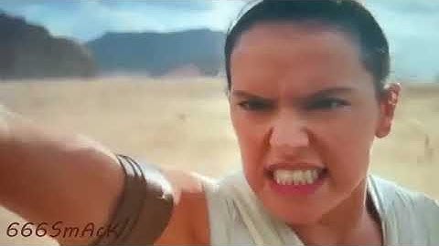 Rey uses force lightning but Imagine Dragons - Thunder is playing.