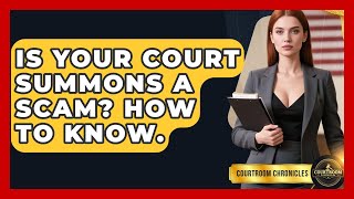 Is Your Court Summons A Scam? How To Know. - Courtroom Chronicles