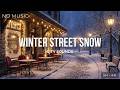 Winter Street Snowfall (NO MUSIC) | Soft Lights + Peaceful City Sounds (3 Hours, 4K)