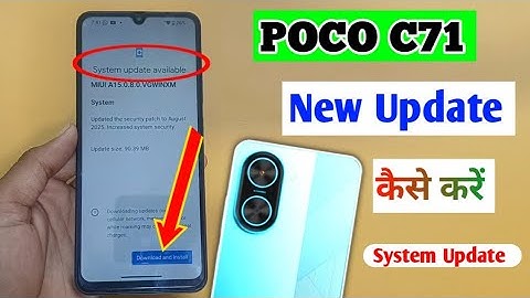Poco C71 Phone Update Kaise Kare/How to new update in poco C71 | New version update 
