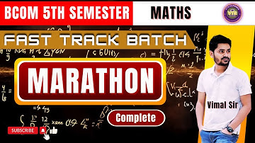 B.com 5th Sem | Business Advance Mathematics | Complete Marathon  @vinodtarasandipClasses