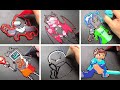 FRIDAY NIGHT FUNKIN-Pancake art Challenge/Among Us, Hex, Sarvente, Bob, Boyfriend Mom, Minecraft,FNF