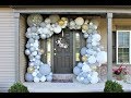 White Gray Outdoor Balloon Garland DIY | How to | Shimmer and Confetti Kit Review