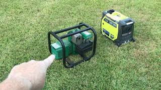 30 year old Coleman Powermate 2250 & a new Ryobi 2300 generator