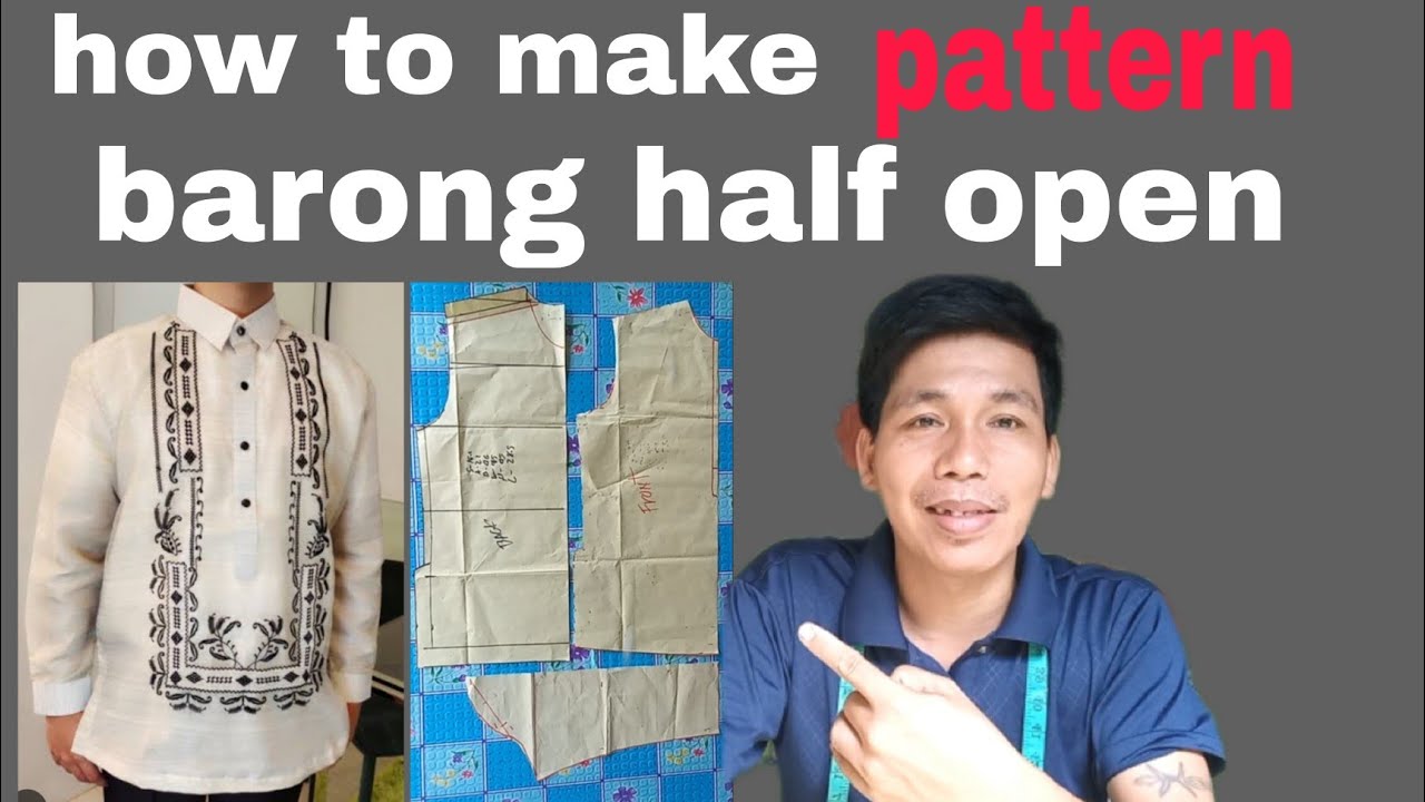 paano mag pattern ng barong - YouTube