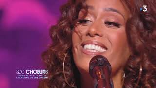 Video thumbnail of "Amel Bent chante « Si tu t'appelles mélancolie » pour l'émission des "300 CHŒURS" !"