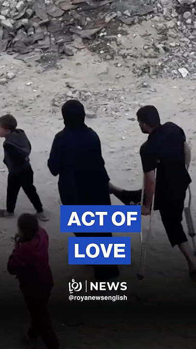 Gazan love: Palestinian woman helps her injured husband walk