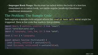 Understanding the invalid hook call error in React and How to Fix it