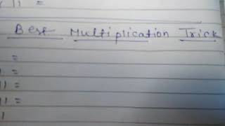 Super fast multiplication trick superb trick