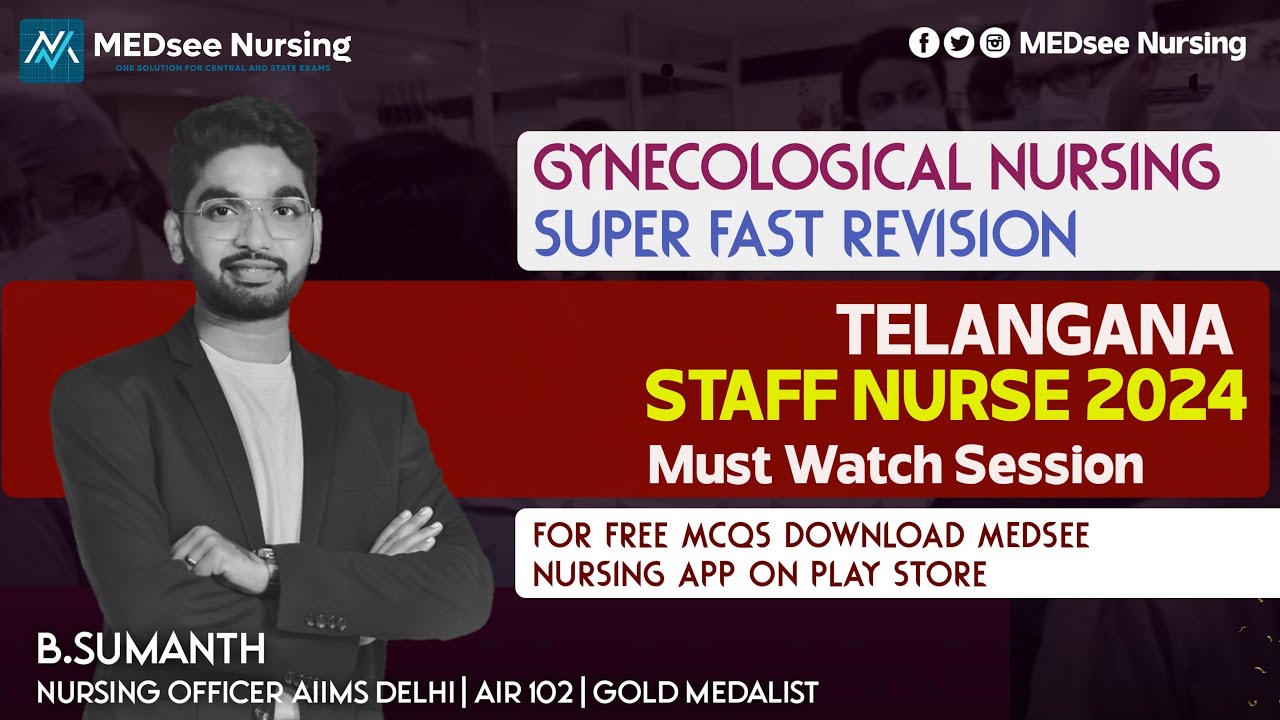 Gynecological Nursing Super Fast Revision | Telangana Staff Nurse #telanganastaffnurse #rrbnursing
