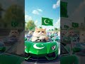 Orange Cat Celebrating independence day #14august #independenceday #cat #pakistam