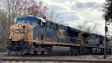 CSX ES40DC 5387 Leads M442-10 at Crawford, FL