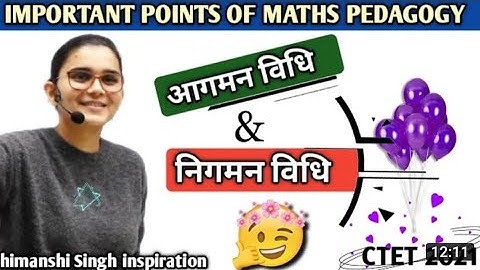 IMPORTANT POINTS OF MATHS    INDUCTIVE AND DEDUCTIVE method