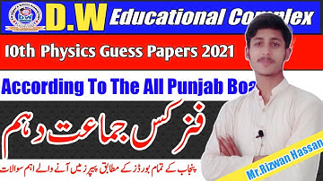 10th Physics Guess Papers 2021 | Important Questions