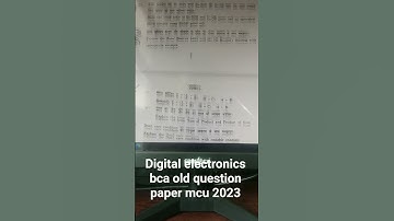bca digital electronics previous question paper mcu #oldquestionpapers #bca #pastpapers #testpapers