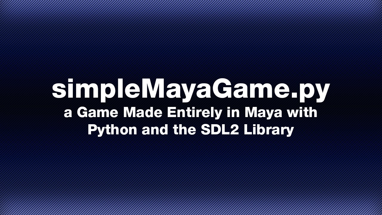 Simple Maya Game Demo - LMP3D - Python - YouTube