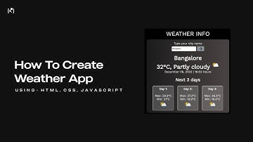 Build A Weather App in HTML CSS and JavaScript | With Source Code