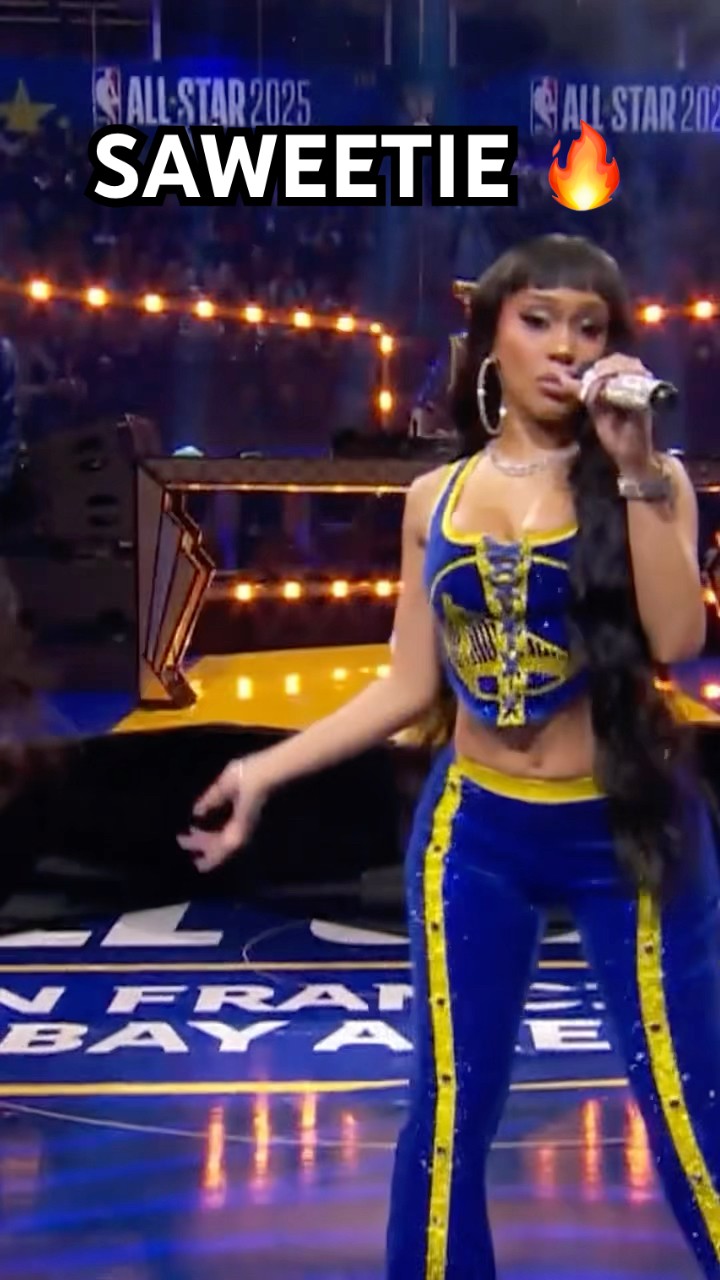 Saweetie performs at the 2025 #NBAAllstar