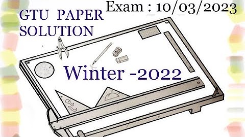 GTU Paper Solution | BE Winter -2022| GTU | part-2 | Engineering Graphics and Design-3110013|Q-5.