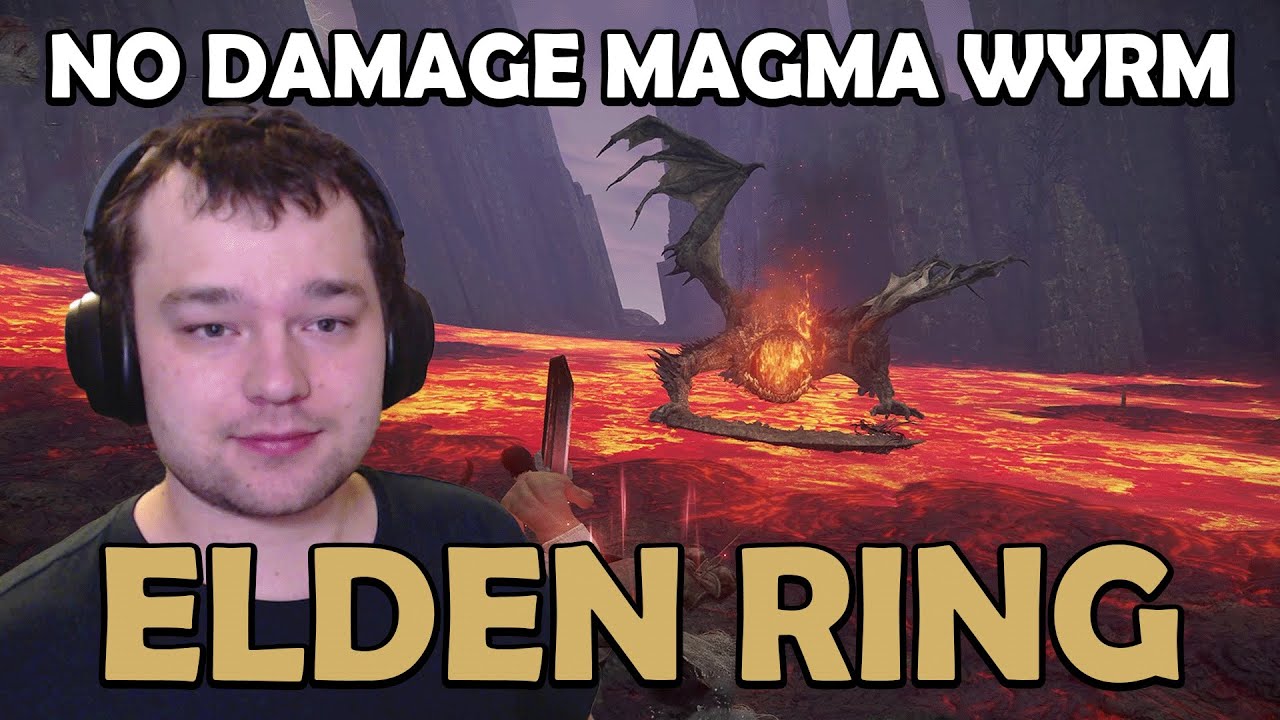 Magma Wyrm No Damage Boss Fight in Elden Ring no hit solo melee