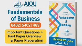 Celebrity Fundamentals of Business 463/5402/8402 | Complete Book | Past Papers 2025 | Important Questions Profile