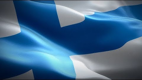 Finland waving flag. National 3d Finnish flag waving. Sign of Helsinki
