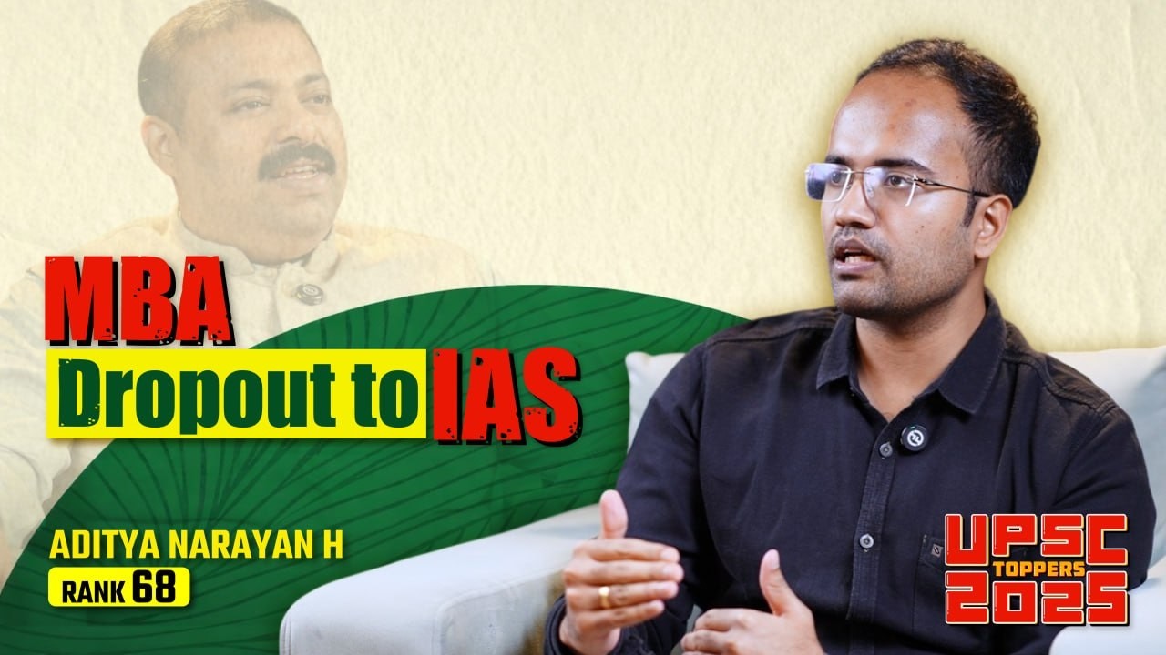 UPSC Success Story of Aditya Narayan H | AIR 68 | UPSC 2025 - YouTube