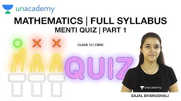 Mathematics | Full Syllabus Menti | Part 1 | Class 10 | Sajal Bhanushali Ma